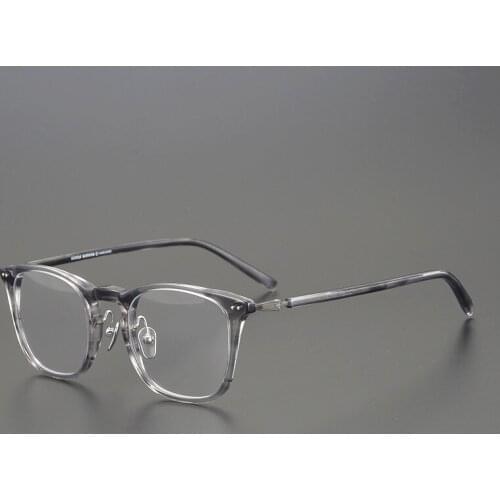 Vintage Acetate glasses frame men Retro square round Designer optical eyewear Myopia reading women prescription clear eyeglasses