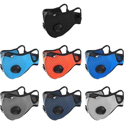 Motorcycle Protection Parts Washable Reusable Dustproof Respirator Bicycle Motorcycle Mask Cycling Sport Training Black Filter