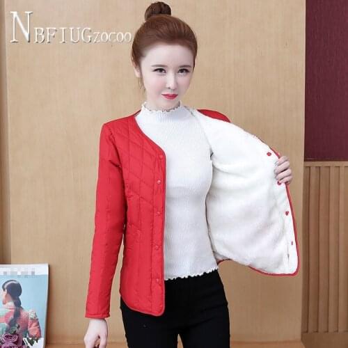 Covered Button Winter Warm Women Bottoming Parkas 7 Colors Can Choose Female Coat