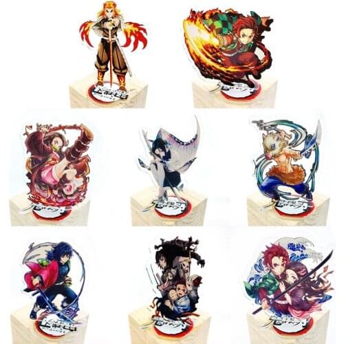 1Pc Anime Demon Slayer:Kimetsu no Yaiba Film Mugen Train Acrylic Stand Model Desk Figures Comic Exhabition Decor Ornaments