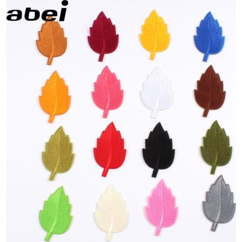 10pcs/lot Embroidery Leaf Stickers Iron On Maple Patches For Jeans Hometexile Shoes Decoration DIY Patchwork Crafts Badge