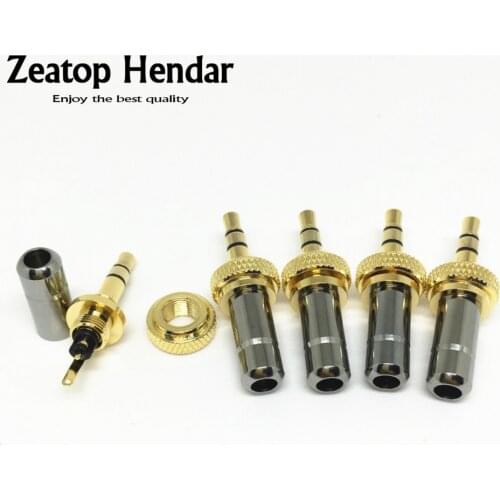 100Pcs Mini 3.5mm 3 Pole with Screw Locking Stereo Jack 3.5 Audio Plug for DIY Soldering Earphone Headphone Connector