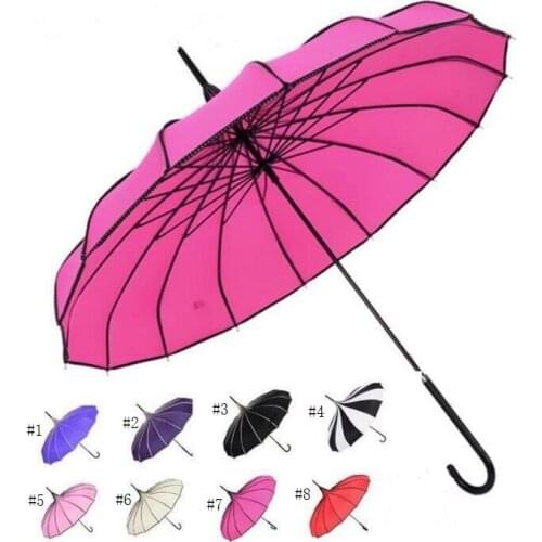 15 pcs/lot) Creative Design Black And White Striped Golf Umbrella Long-handled Straight Pagoda Umbrella SN944