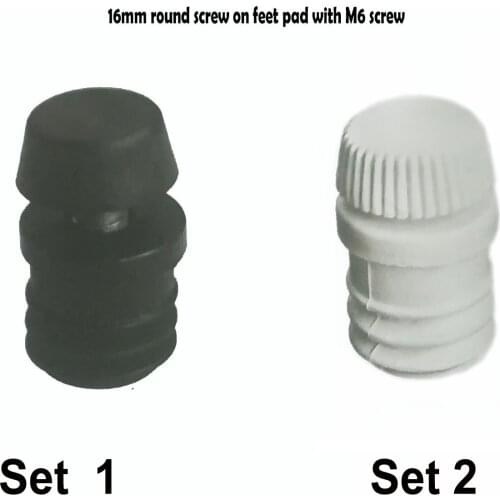 16mm round tube feet pad plastic tube feet plug M6 nut pre embedded blank tube insert end Furniture Levelling Screw On Feet
