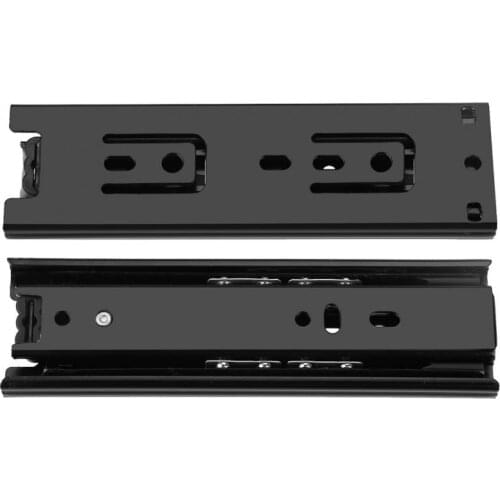 2Pcs 4/6/8in Full Extension Guide Rail Drawer Slide Home Kitchen Drawer Cupboard Cabinet Furniture Runner 3 Section Sliding Rail