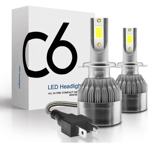 200Pcs/Lot 100Pair Led Headlight Bulbs C6 LED H7 H4 LED 3000K 6000K 8000K H1 HB3 9005 9006 HB4 H3 LED Car Light H11 Led 12V