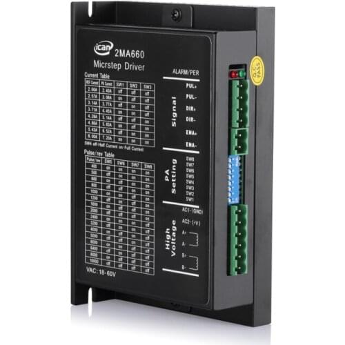 2MA660 Ican 57 86 2-phase stepper motor driver supply voltage VAC18-80V output current of 6A High subdivision engraving machine