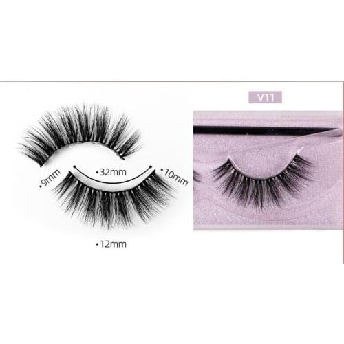 3D False Eyelashes Artificial Eyelashes Professional Soft Natural Eyelashes Lengthened Plastic Cotton Stem Eyelashes