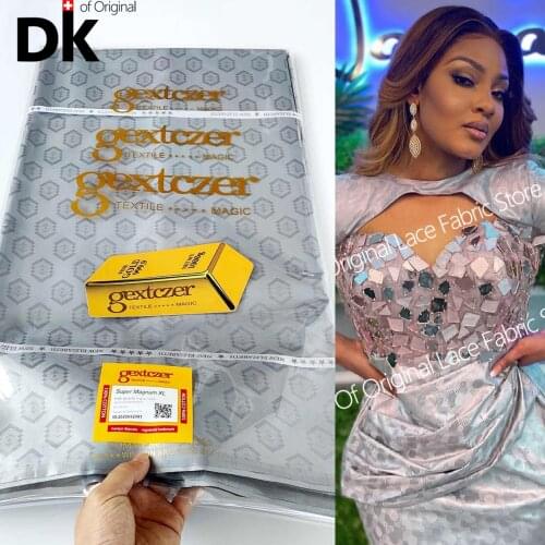 5 Yards Many Color African Jacquard Bazin Riche Similar Gextczer Fabric Basin Rich Original 2021 Guinea Brocade Designs Sewing