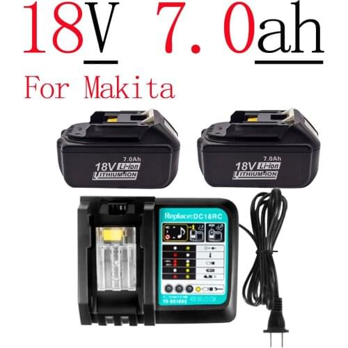 For Makita 18v 7Ah Battery 18V Makita Power Tool Rechargeable Storage Battery BL1860 BL1840 BL1850 BL1830 BL1860B LXT400
