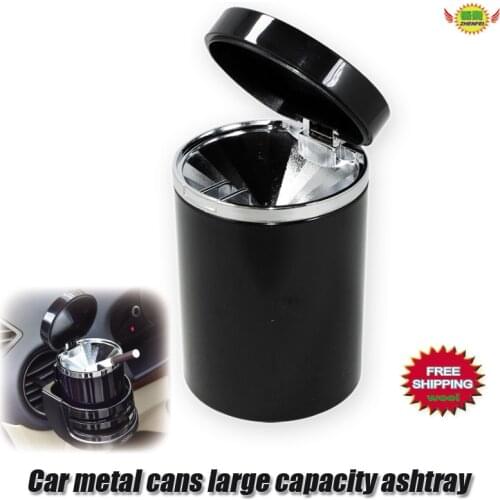 Car Ashtray Holder Cup auto accessories Universal Portable car styling lager-caliber capacity metal cans ashtray