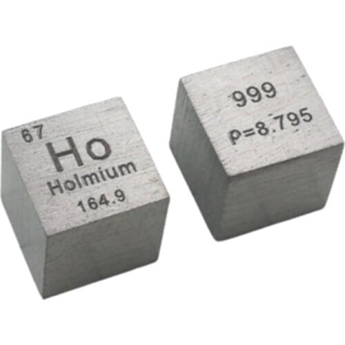 Free shipping High Purity 99.9 Pure Holmium Ho Carved Element Periodic Table 10mm Cube