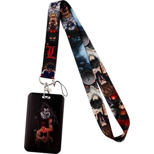 E3510 Anime Death Note Lanyard Card ID Badge Holder Keychain Holder Key Rings Accessories Gift For Fans
