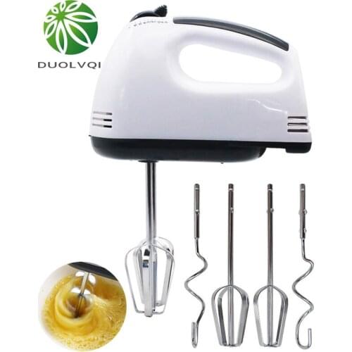 Household Electric Food Mixer Multifunctional Handheld Eggs Whisk Durable Batter Cream Egg Beater Cake Baking Tool EU Plug