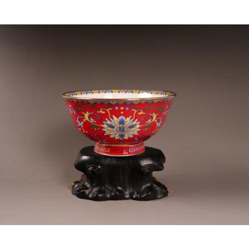 Porcelana, Qianlong, esmalte, oro de colores, pastel, loto, necesidades, muebles para el hogar, boutique, 3 colores, opci