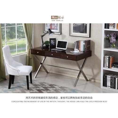 Mesa Escritorio de oficina wooden office desk recibidor de entrada mueble study table escrivaninha biurko scrivania + chair