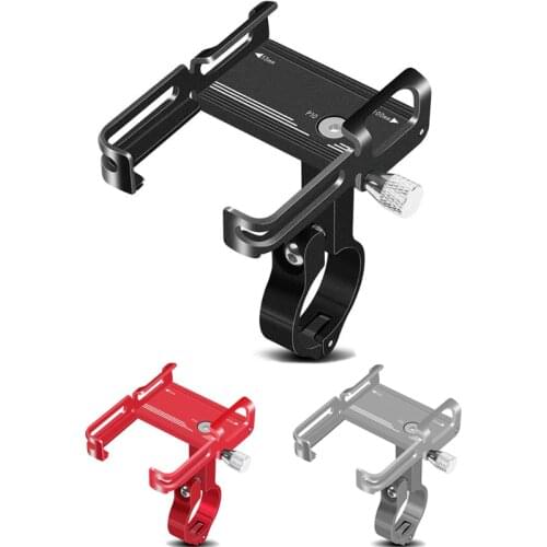 Untoom Aluminum Universal Bicycle Phone Holder MTB Motorcycle Scooter Bike Handlebar Phone Mount Stand for 3.5" to 7" Smartphone