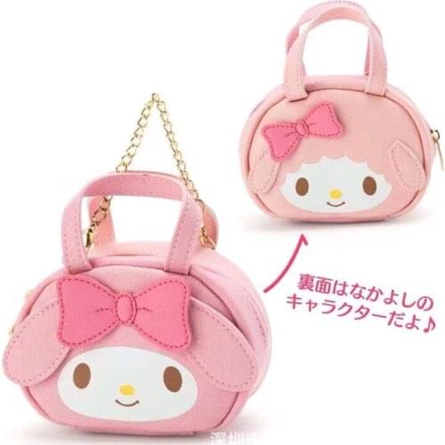 Cartoon girl Hello kitty double-sided coin purse cute PU portable kid children mini coin purse 11cm*6cm*8cm