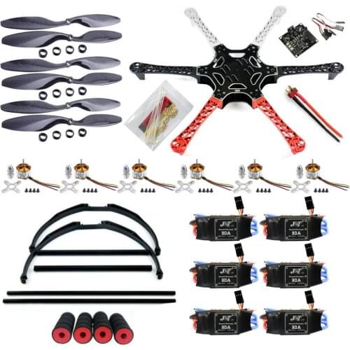 F05114-P F550 Drone FlameWheel Kit With KK 2.3 ESC Motor Carbon Fiber Propellers +Tall Landing Skid PTZ Aerial FPV