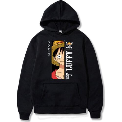 Hot Comics One Piece Luffy Print Graphics Hoodies Men Women Casual Hipster Hip Hop Clothing Hoodie Pullover Male Spring Tops