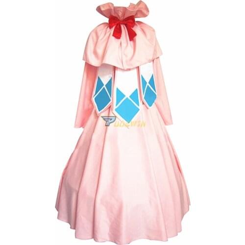 Anime Fairy Tail First Guild Master Mavis Vermilion Pink Dress Cosplay Costume