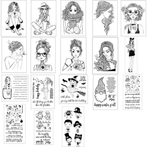 Beautiful Girls Transparent Silicone Clear Stamp For Scrapbooking DIY Craft Decoration Soft Stamp Photo Album 2020 New
