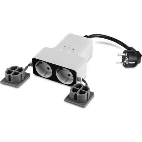 HOT-Tuya Waterproof Smart Plug Wifi Smart Socket Outdoor Socket Time Setting Remote Outlet Compatible with Alexa Google Home(EU