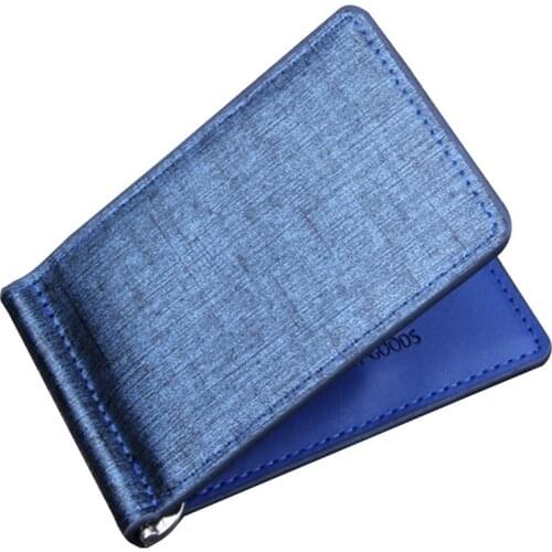 Fashion New Wallet Unisex Men Money Clips Black Brown Top PU Leather 2 Folded Wallet No Zipper Coin Pocket