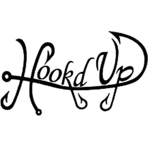 Hook Fishing Sticker High Quality Motorcycle Car Window Decoration Personality Pvc Waterproof Decal Black/white, 16cm*9cm