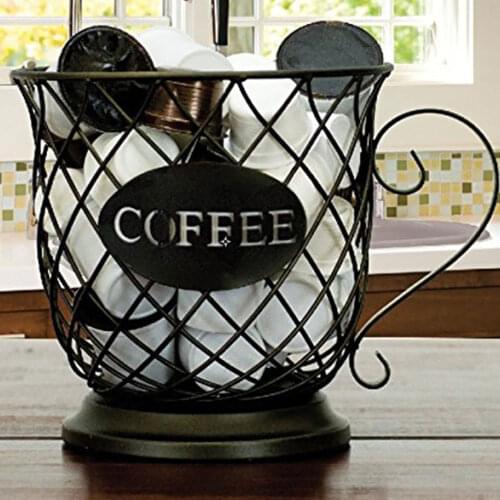 Newest Coffee Holder Organizer Mug With Base Cup Keeper Espresso Coffee Capsule Holder Storage Basket Coffee Capsule Organizer