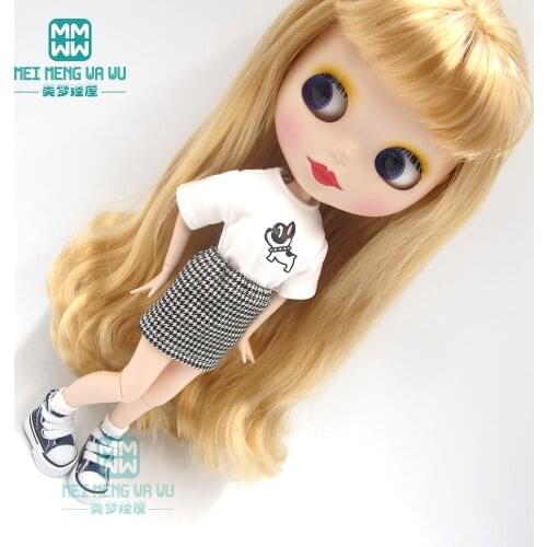 1pcs Blyth Doll Clothes Fashion T-shirt, A-line shorts for Blyth , Azone1/6 doll accessories