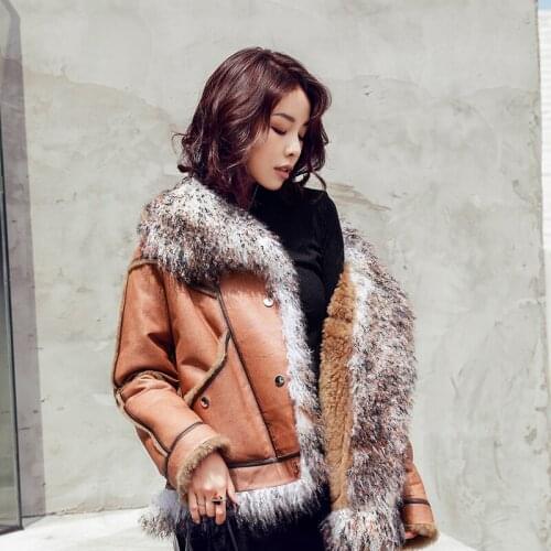 Real Fur Coat Female Genuine Leather Jacket Autumn Winter Coat Women Clothes 2020 Korean Sheep Fur Collar Sheepskin Coat ZT4355