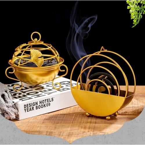 Portable Mosquito Coil Holder Nordic Style Anti-fly Mosquito Repellent Incenses Rack Plate Iron Incense Burner Case Home Decor