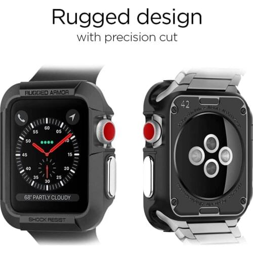 Rugged Armor watch case for Apple Watch band 40mm 44mm Tpu soft Shockproof Protective cover for iwatch 4 5 6 SE accessories