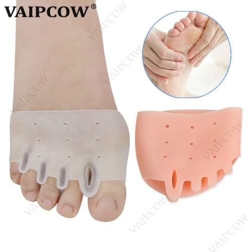 Toe Separator Separateur D'ortei Hallux Valgus Corrector 5 Hole Bunion Orthotics Protector Bones Overlapping Pedicure insoles