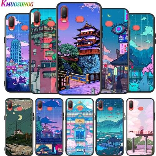 Art Pixel Aesthetic for Samsung Galaxy A9 A8 Star A750 A7 A6 A5 A3 Plus 2018 2017 2016 Silicone Black Phone Case Soft Cover