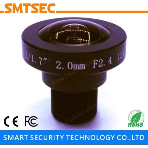 SMTSEC SL-RY20F24IR HD 12.0MP Megapixels 1/1.7" 2mm M12X0.5 180 Degrees Super Fisheye Lens for CCTV Surveillance Camera