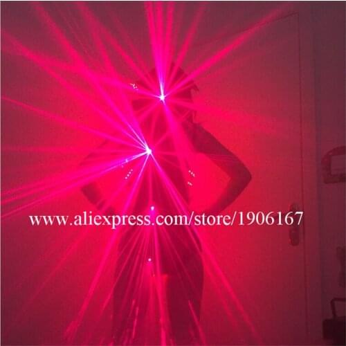 Red Laser Led Luminous Clothes Evening Dress Illuminate Sexy Women Costumes With Helmet Sex Lady Suit Nightclub Performers