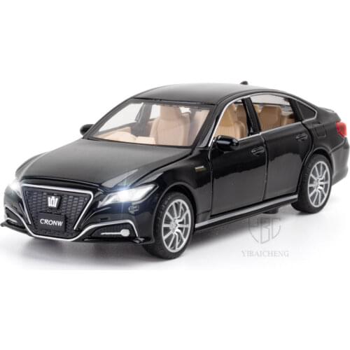 1:32 TOYOTA CROWN Car Model Sound and light Alloy Die Cast Classic Luxury Cars Favorites Gift Kids Toys Cars Free Shipping