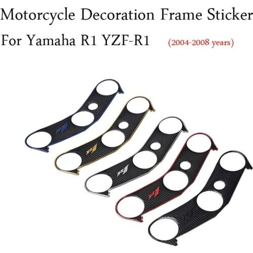 2004 Motorcycle 3D Decal Sticker Pad Triple Tree Top Triple Clamp Upper Front End Waterproof Stickers For Yamaha YZF R1 YZF-R1
