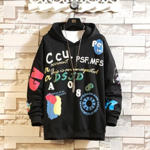 2020 AUTUMN Spring Fashion High Quality Men Hip Hop Punk Streetwear Long Sleeve Pullover Hoodies Sweatshirt Clothes