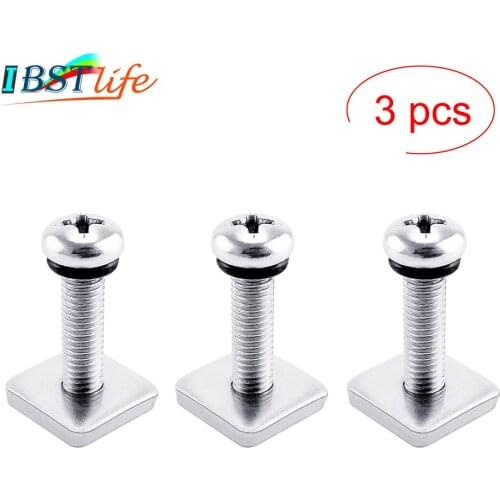 3PCS Boat Surfboard Tail Fin Screw Surf Fin Nails Bolt Screws Longboard Sliding Fin Screws Single Fin Screw with Plate Surfing