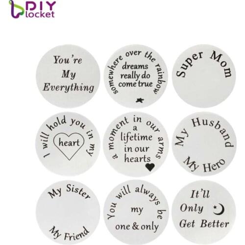 5PCS wholesale sales Floating Charm "Mix style" Stainless Steel Window Plate fit 30mm Locket steel LSFP02-54-62*5
