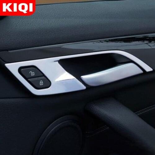 KIQI Accessories for BMW X1 F48 LHD 2016 - 2020 Inner Car Door Pull Doorknob Handle Hand-clasping Bowl Cover Trim
