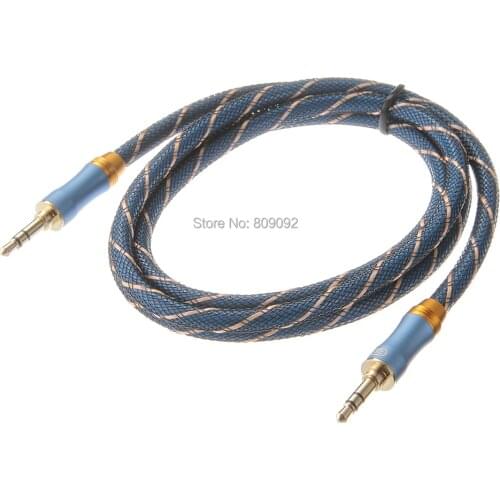 High quality 3.5mm Jack Audio Cable Gold Plated 3.5 mm Male to 3.5mm Male Aux Cable for iPhone Car Headphone Speaker