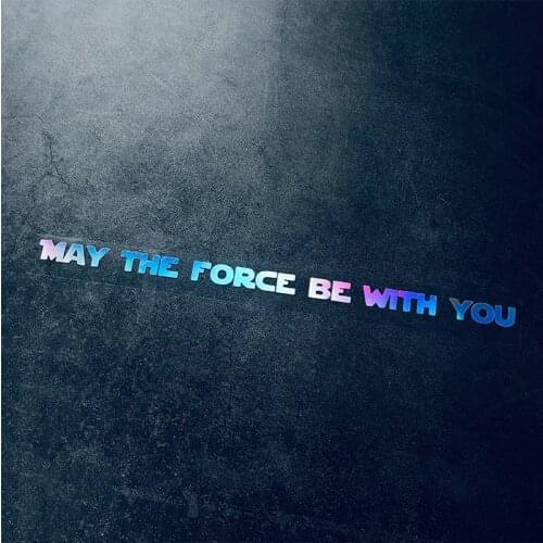 Car Sticker Vinyl Jedi May The Force Be with You Wars Auto Window Body Decals
