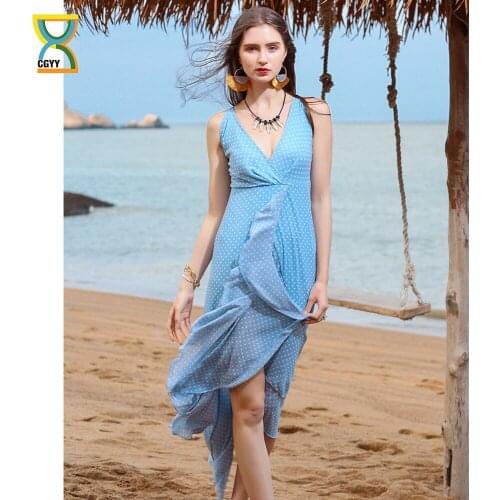 CGYY Blue Summer Dresses