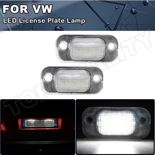 2X Canbus LED License Plate Light Number Plate Lamp For VW Golf Mk2 2 II Jetta II Mk2 2 For Seat Toledo I Mk1 Car Error Free