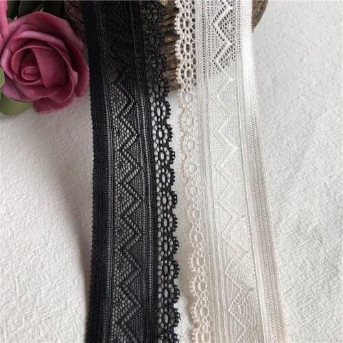 Skin and black 3.5cm s1380-1quality cotton lace trim gorgeous random colors/size
