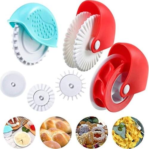 Kitchen Pizza Pastry Lattice Cutter Pastry Pie Decor Cutter Plastic Wheel Roller Pizza Pastry Pie Crust Baking Cutter Tools